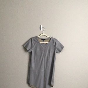 Faux leather mini dress